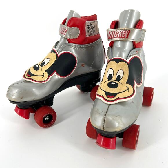 80s Mickey Mouse kids skates 1980s vintage size 3 - Picture 1 of 8